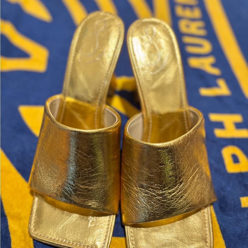 Sam Edelman gold  mules